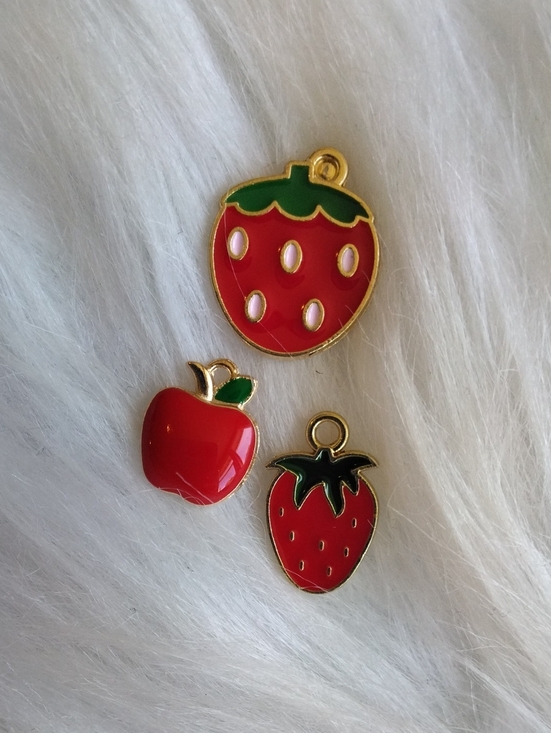 Other - Cute Red Fruit Charm Set for Kids Accessories